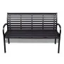 Banco de jardín acero y WPC negro 125 cm de vidaXL, Bancos de jardín - Ref: Foro24-41556, Precio: 174,39 €, Descuento: %