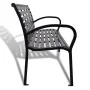 Banco de jardín acero y WPC negro 125 cm de vidaXL, Bancos de jardín - Ref: Foro24-41556, Precio: 174,39 €, Descuento: %