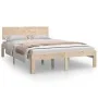 Estructura de cama madera maciza 120x190 cm de vidaXL, Camas y somieres - Ref: Foro24-810465, Precio: 111,03 €, Descuento: %