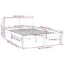 Estructura de cama madera maciza 120x190 cm de vidaXL, Camas y somieres - Ref: Foro24-810465, Precio: 111,03 €, Descuento: %