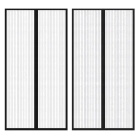 Cortina mosquitera para puerta 2 uds imán negro 210 x 100 cm de vidaXL, Mosquiteras para ventanas - Ref: Foro24-40920, Precio...