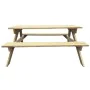 Mesa de picnic de madera de pino 150x135x71,5 cm de vidaXL, Mesas de jardín - Ref: Foro24-41725, Precio: 179,09 €, Descuento: %