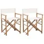 Sillas plegables de director 2 unidades bambú y lona de vidaXL, Sillas de jardín - Ref: Foro24-41895, Precio: 99,75 €, Descue...