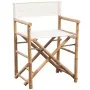 Sillas plegables de director 2 unidades bambú y lona de vidaXL, Sillas de jardín - Ref: Foro24-41895, Precio: 99,75 €, Descue...
