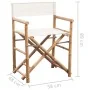Sillas plegables de director 2 unidades bambú y lona de vidaXL, Sillas de jardín - Ref: Foro24-41895, Precio: 99,75 €, Descue...