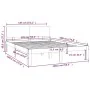 Estructura de cama de madera maciza blanca 135x190 cm de vidaXL, Camas y somieres - Ref: Foro24-810471, Precio: 130,89 €, Des...