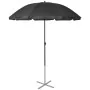 Tumbonas con sombrilla aluminio negro de vidaXL, Tumbonas - Ref: Foro24-42161, Precio: 181,02 €, Descuento: %