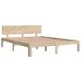 Estructura de cama madera maciza 150x200 cm de vidaXL, Camas y somieres - Ref: Foro24-810500, Precio: 117,10 €, Descuento: %