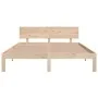 Estructura de cama madera maciza 150x200 cm de vidaXL, Camas y somieres - Ref: Foro24-810500, Precio: 117,10 €, Descuento: %