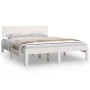 Estructura de cama madera maciza blanca King Size 150x200 cm de vidaXL, Camas y somieres - Ref: Foro24-810501, Precio: 138,48...