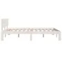 Estructura de cama madera maciza blanca King Size 150x200 cm de vidaXL, Camas y somieres - Ref: Foro24-810501, Precio: 138,48...
