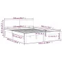 Estructura de cama madera maciza blanca King Size 150x200 cm de vidaXL, Camas y somieres - Ref: Foro24-810501, Precio: 138,48...