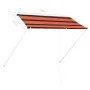 Toldo retráctil naranja y marrón 250x150 cm de vidaXL, Toldos - Ref: Foro24-145896, Precio: 56,28 €, Descuento: %