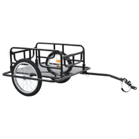 Black steel bicycle trailer 130x73x48.5 cm by vidaXL, Bicycle trailers - Ref: Foro24-91770, Price: 100,24 €, Discount: %
