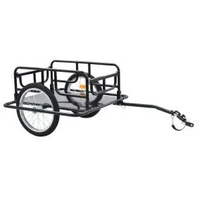Remolque para bicicletas acero negro 130x73x48,5 cm de vidaXL, Remolques para bicicletas - Ref: Foro24-91770, Precio: 100,24 ...