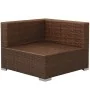 Set muebles de jardín 3 piezas y cojines ratán sintético marrón de vidaXL, Conjuntos de jardín - Ref: Foro24-42747, Precio: 3...