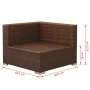 Set muebles de jardín 3 piezas y cojines ratán sintético marrón de vidaXL, Conjuntos de jardín - Ref: Foro24-42747, Precio: 3...