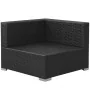 Set de muebles de jardín 3 piezas y cojines ratán sintético negro de vidaXL, Conjuntos de jardín - Ref: Foro24-42748, Precio:...