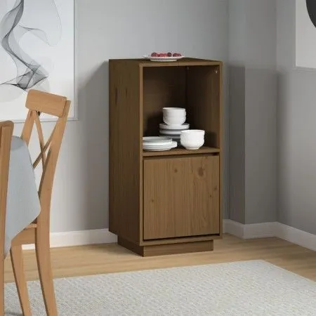 Aparador de madera maciza de pino marrón miel 38x35x80 cm de vidaXL, Aparadores - Ref: Foro24-814347, Precio: 41,68 €, Descue...