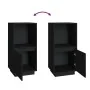 Aparador de madera maciza de pino negro 38x35x80 cm de vidaXL, Aparadores - Ref: Foro24-814348, Precio: 46,59 €, Descuento: %