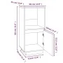Aparador de madera maciza de pino negro 38x35x80 cm de vidaXL, Aparadores - Ref: Foro24-814348, Precio: 46,59 €, Descuento: %