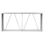 Casetilla para leña acero galvanizado gris 330x84x152 cm de vidaXL, Accesorios para bolsas y soportes de leña - Ref: Foro24-4...