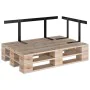 Respaldo para sofá de palets 110 cm hierro negro de vidaXL, Accesorios para muebles de jardín - Ref: Foro24-315790, Precio: 5...