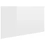 Cabecero cama madera contrachapada blanco brillo 160x1,5x80 cm de vidaXL, Cabeceros y pies de cama - Ref: Foro24-811040, Prec...