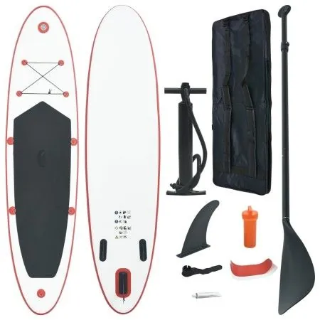 Set de paddel surf tabla SUP inflable rojo y blanco de vidaXL, Paddleboards - Ref: Foro24-90632, Precio: 182,65 €, Descuento: %