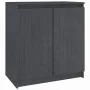 Armario auxiliar madera maciza de pino gris 60x36x65 cm de vidaXL, Aparadores - Ref: Foro24-808100, Precio: 79,82 €, Descuent...