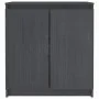 Armario auxiliar madera maciza de pino gris 60x36x65 cm de vidaXL, Aparadores - Ref: Foro24-808100, Precio: 79,82 €, Descuent...