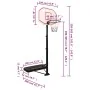 Canasta de baloncesto polietileno blanco 258-363 cm de vidaXL, Canastas de baloncesto - Ref: Foro24-93648, Precio: 145,01 €, ...