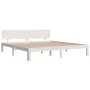 Estructura de cama madera maciza blanco Supe King 180x200 cm de vidaXL, Camas y somieres - Ref: Foro24-810511, Precio: 125,57...