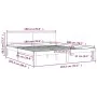 Estructura de cama madera maciza blanco Supe King 180x200 cm de vidaXL, Camas y somieres - Ref: Foro24-810511, Precio: 125,57...