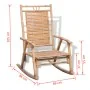 Silla mecedora de bambú de vidaXL, Mecedoras - Ref: Foro24-41894, Precio: 103,24 €, Descuento: %