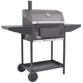 Charcoal smoker barbecue with black lower shelf by vidaXL, Barbecues - Ref: Foro24-43048, Price: 292,63 €, Discount: %