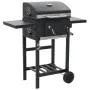 Barbacoa de carbón con estante inferior negra de vidaXL, Barbacoas - Ref: Foro24-44280, Precio: 233,89 €, Descuento: %