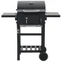 Barbacoa de carbón con estante inferior negra de vidaXL, Barbacoas - Ref: Foro24-44280, Precio: 233,89 €, Descuento: %