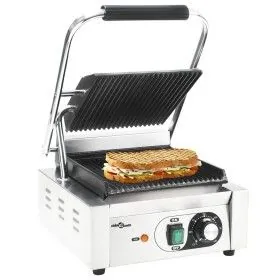 Grill parrilla estriada de acero inoxidable 1800 W 31x30,5x20cm de vidaXL, Planchas y parrillas eléctricas - Ref: Foro24-5074...