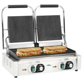 Grill parrilla estriada doble 3600 W 57x30,5x20 cm de vidaXL, Planchas y parrillas eléctricas - Ref: Foro24-50751, Precio: 37...