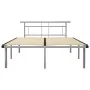 Gray metal bed frame 140x200 cm by vidaXL, Beds and slatted bases - Ref: Foro24-324831, Price: 89,13 €, Discount: %