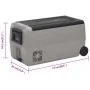 Nevera con ruedas y asa PP Y PE negro y gris 60 L de vidaXL, Neveras - Ref: Foro24-51786, Precio: 509,19 €, Descuento: %