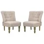 Sillones de estilo francés 2 unidades tela color crema de vidaXL, Sillones - Ref: Foro24-240288, Precio: 251,93 €, Descuento: %