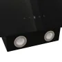 Campana extractora pared acero y vidrio templado negro 60 cm de vidaXL, Extractores - Ref: Foro24-51671, Precio: 199,94 €, De...