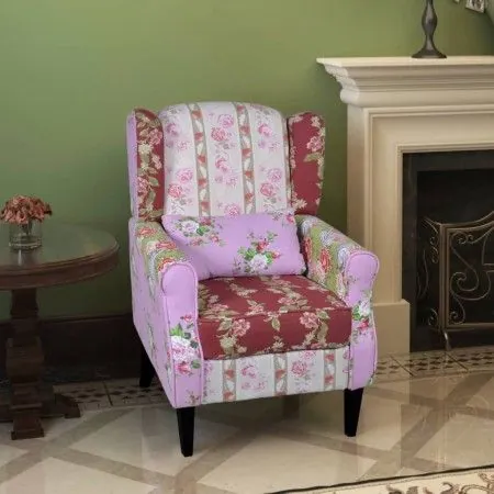 Armchair with fabric patchwork design by vidaXL, Armchairs - Ref: Foro24-240490, Price: 274,37 €, Discount: %