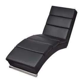 Diván de cuero sintético negro de vidaXL, Divanes - Ref: Foro24-240711, Precio: 253,27 €, Descuento: %