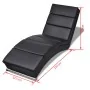 Diván de cuero sintético negro de vidaXL, Divanes - Ref: Foro24-240711, Precio: 253,27 €, Descuento: %