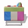Sillón con diseño de cubo de retales de tejido con patas cromadas de vidaXL, Sillones - Ref: Foro24-240895, Precio: 279,41 €,...