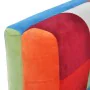 Sillón con diseño de cubo de retales de tejido con patas cromadas de vidaXL, Sillones - Ref: Foro24-240895, Precio: 279,41 €,...