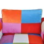 Sillón con diseño de cubo de retales de tejido con patas cromadas de vidaXL, Sillones - Ref: Foro24-240895, Precio: 279,41 €,...